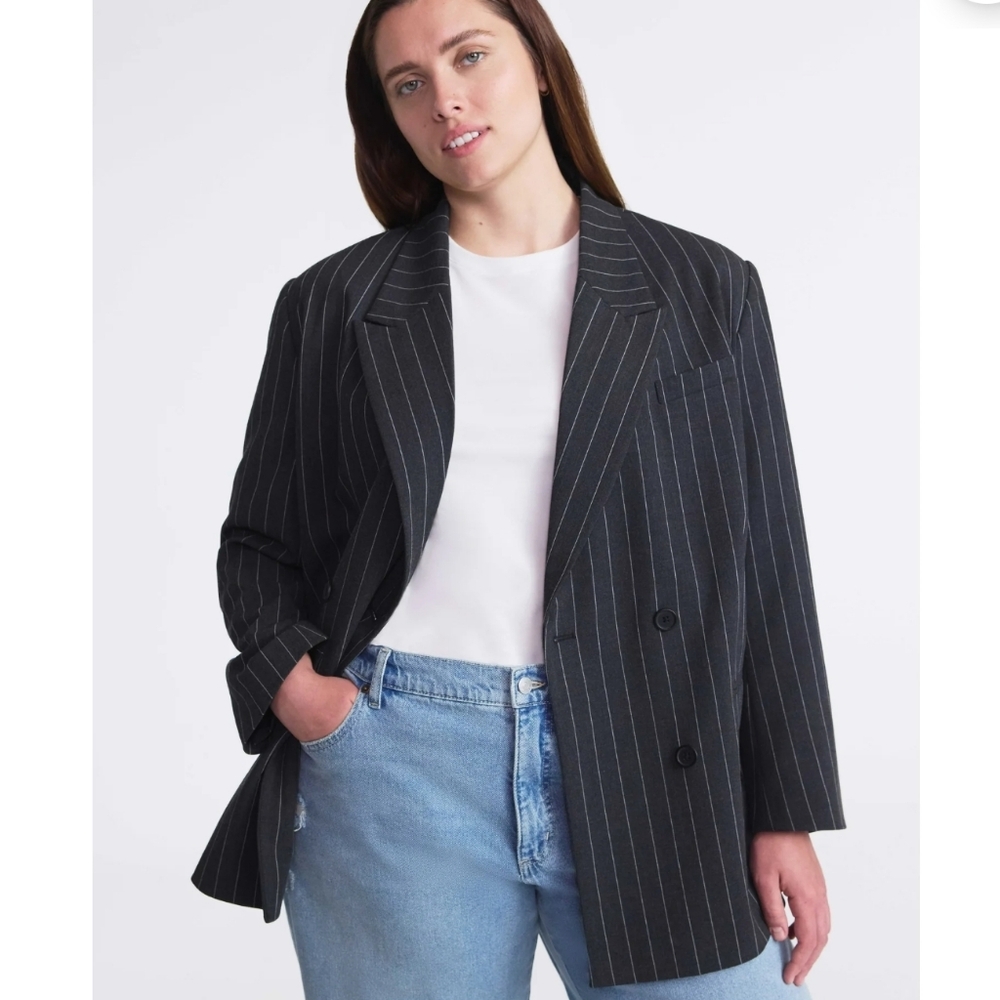 Scoop Women’s Plus Oversized Double Breasted Blazer